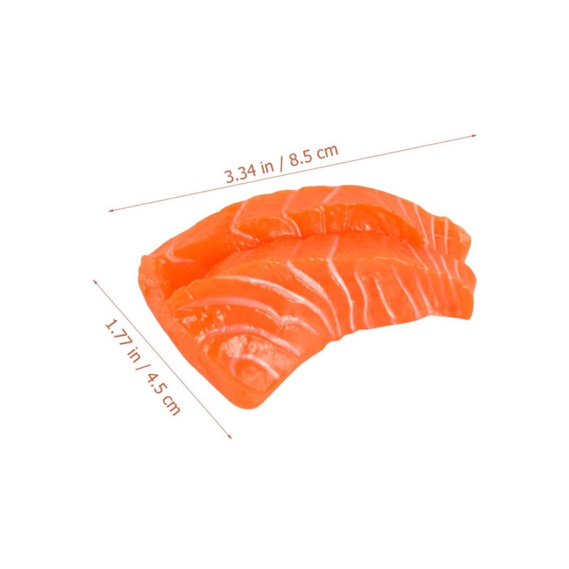 6pcs Simulation Salmon Model Realistic PVC Fake Sashimi for Restaurant Decor Food Toy - Image 3