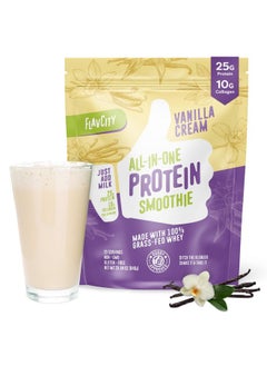 Health & Household Flavcity Protein Powder Smoothie, Vanilla - 100% Grass-Fed Whey Protein Smoothie With Collagen (25G Of Protein) - Gluten Free & No Added Sugars (29.84 Oz)  - Image 1