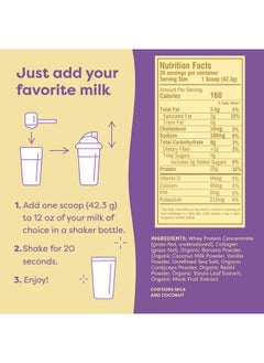 Health & Household Flavcity Protein Powder Smoothie, Vanilla - 100% Grass-Fed Whey Protein Smoothie With Collagen (25G Of Protein) - Gluten Free & No Added Sugars (29.84 Oz)  - Image 4
