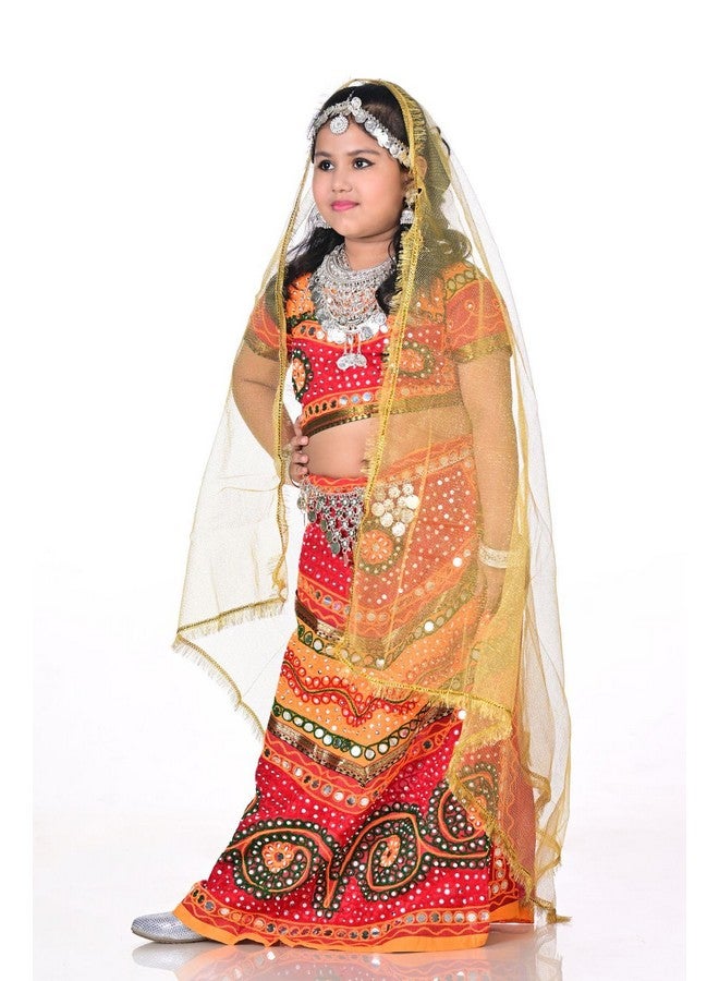 بوك ماي كوستيوم BookMyCostume فتاة غوجاراتية ترتدي مجوهرات تقليدية من ولاية الهند، زي تنكري للأطفال والكبار، للفتيات من عمر سنتين إلى ثلاث سنوات - Image 4
