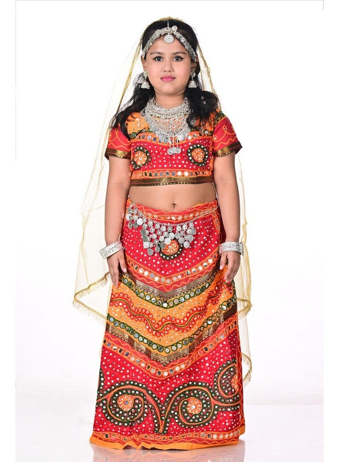 بوك ماي كوستيوم BookMyCostume فتاة غوجاراتية ترتدي مجوهرات تقليدية من ولاية الهند، زي تنكري للأطفال والكبار، للفتيات من عمر سنتين إلى ثلاث سنوات - Image 1