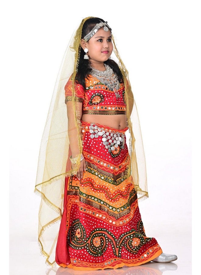 بوك ماي كوستيوم BookMyCostume فتاة غوجاراتية ترتدي مجوهرات تقليدية من ولاية الهند، زي تنكري للأطفال والكبار، للفتيات من عمر سنتين إلى ثلاث سنوات - Image 2