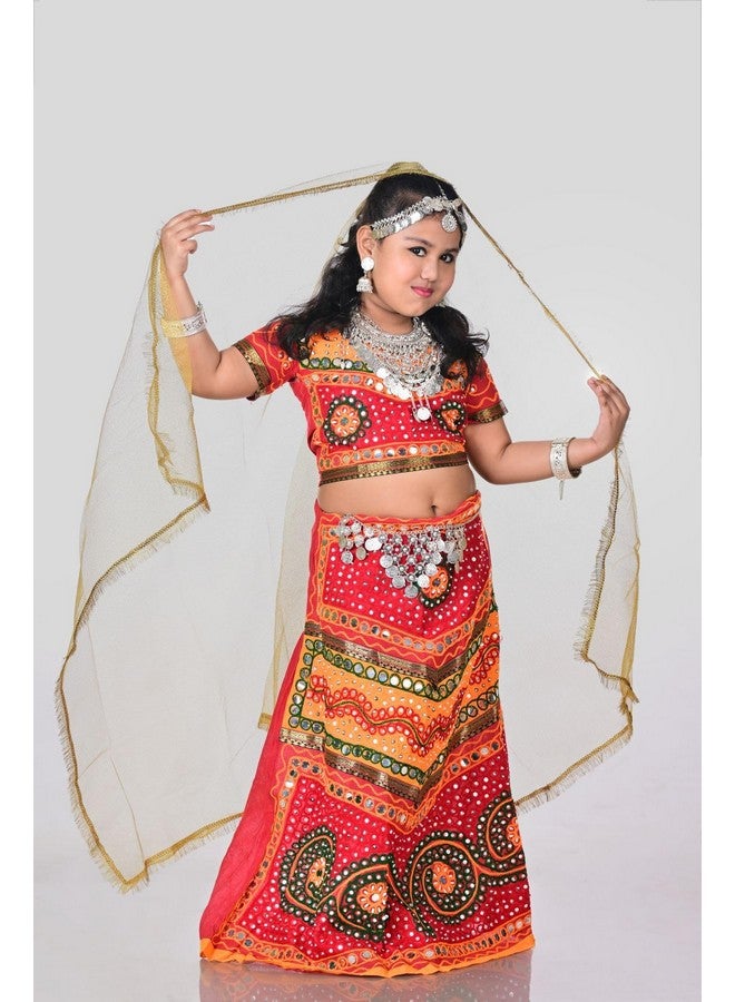 بوك ماي كوستيوم BookMyCostume فتاة غوجاراتية ترتدي مجوهرات تقليدية من ولاية الهند، زي تنكري للأطفال والكبار، للفتيات من عمر سنتين إلى ثلاث سنوات - Image 5