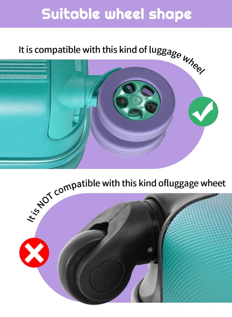 URbazaar 8PCS Luggage Wheel Covers-Carry on Luggage Suitcase Wheels Protector/Luggage Caster Cover for Most 8-Spinner Wheels Luggage Sets,Silicone Case for Suitcases Wheel/Luggage Accessories - Image 5
