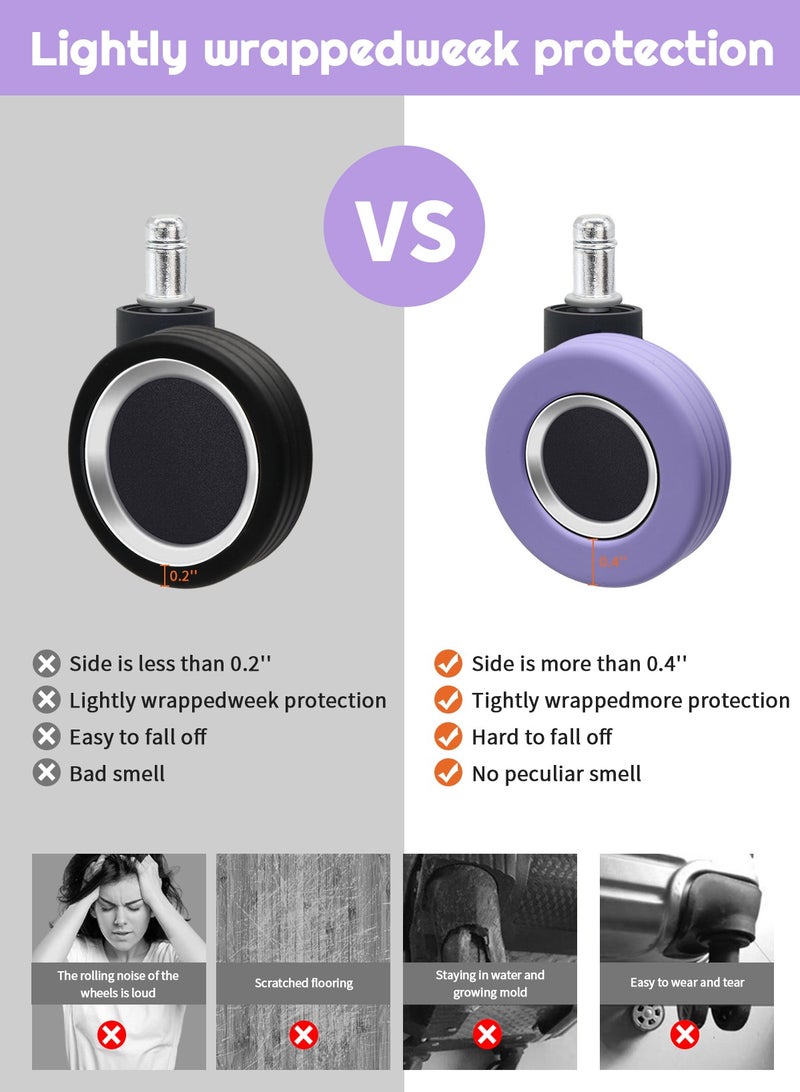 URbazaar 8PCS Luggage Wheel Covers-Carry on Luggage Suitcase Wheels Protector/Luggage Caster Cover for Most 8-Spinner Wheels Luggage Sets,Silicone Case for Suitcases Wheel/Luggage Accessories - Image 3