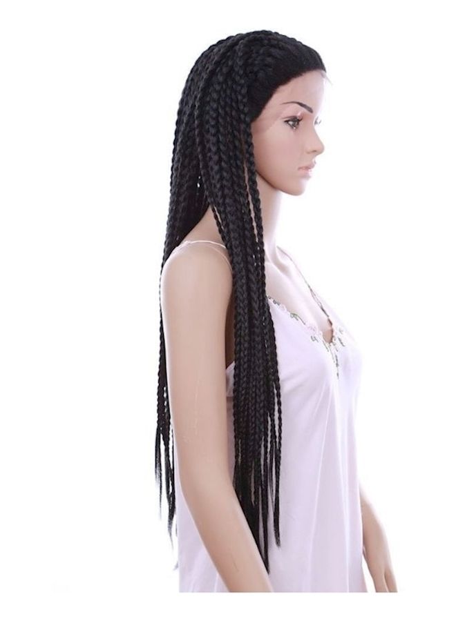 NIBEMINENT Braided Wig Black 30inch - Image 3