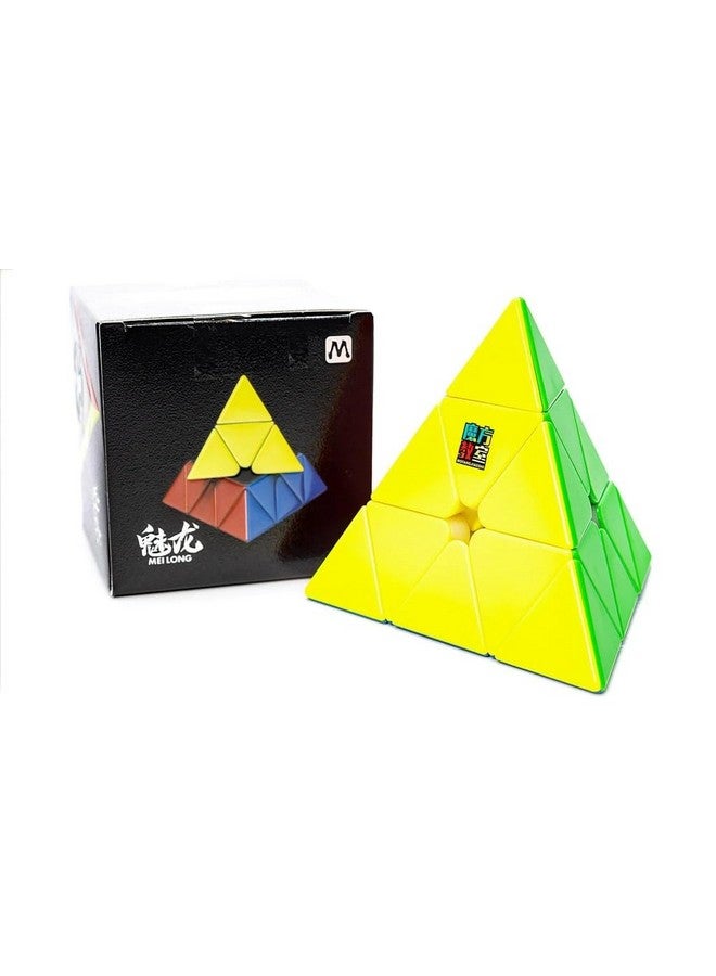 D ETERNAL Moyu Meilong Magnetic Pyraminx Pyramid Triangle Cube High Speed Magnet Cube Magic Puzzle Brainteaser Game Toy(Magnetic Pyramid), Kids - Image 1