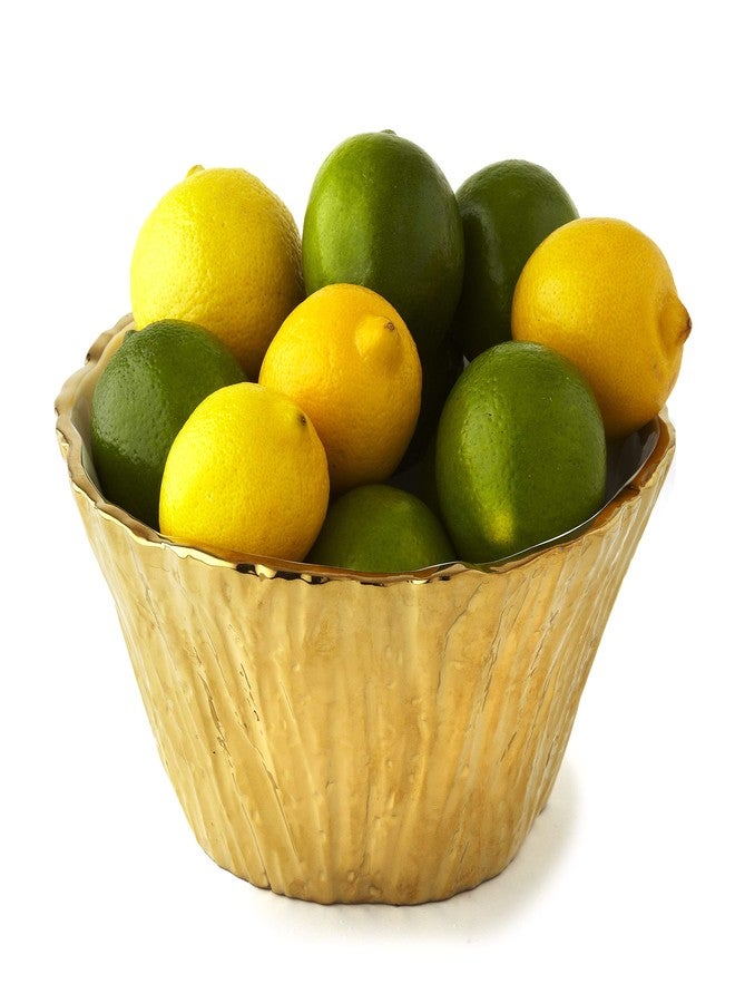 Elegance Gold Tree Bark Porcelain Bowl 8 Inch - Image 2