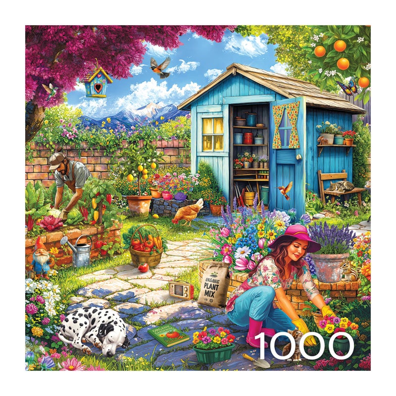 روز آرت أحجية الصور المقطوعة المكونة من 1000 قطعة من RoseArt - Hobby Haven - زوجين في الحديقة للبالغين - Image 4