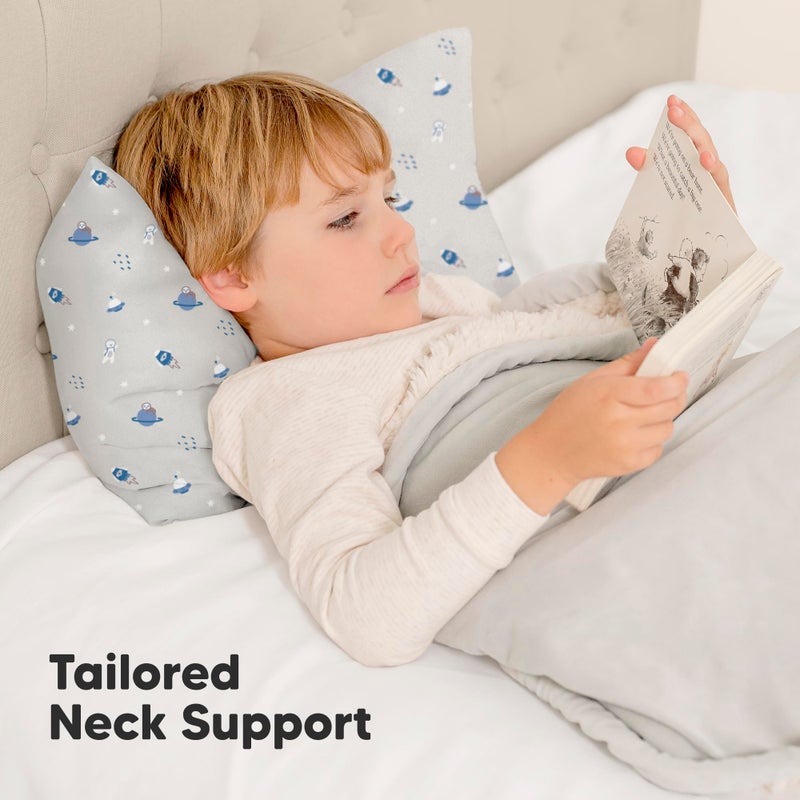 KeaBabies Toddler Pillow with Pillowcase - 13x18 My Little Dreamy Kids Travel Bed Pillows for Sleeping, Organic Cotton Small Pillowcase, Soft & Breathable, Machine Washable, Toddlers 2-5 years old (Cosmo) - Image 5