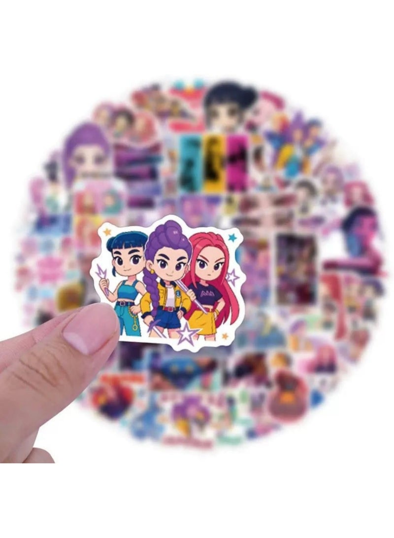 سايكفو مجموعة من 110 ملصقات فينيل مقاومة للماء لشخصيات فرقة كيبوب ديمون هانترز، مناسبة لأجهزة الكمبيوتر المحمولة - Image 3