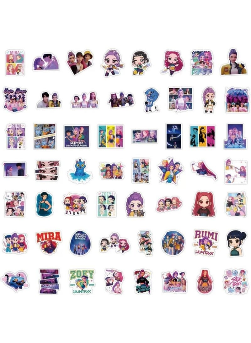 سايكفو مجموعة من 110 ملصقات فينيل مقاومة للماء لشخصيات فرقة كيبوب ديمون هانترز، مناسبة لأجهزة الكمبيوتر المحمولة - Image 4