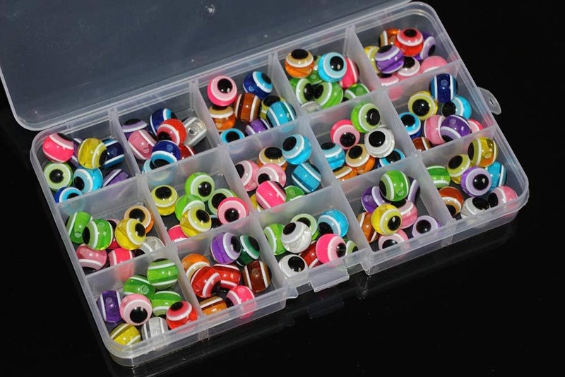 Laxygo 120pcs-300pcs Fish Eye Beads Fishing Line Beads Assorted Mixed Color Fishing Beads 6mm/8mm/10mm/12mm - Image 3