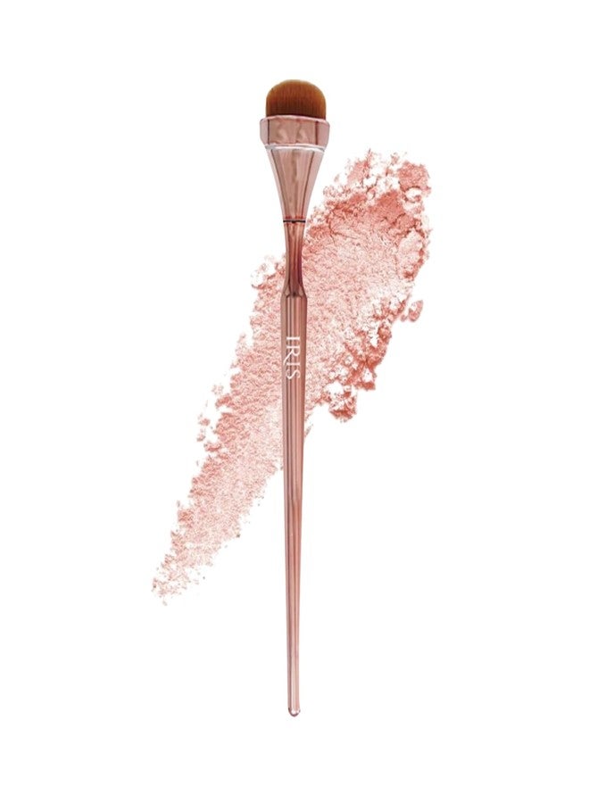 Iris Cosmetics Iris Luminous HD Highlighting Brush | Professional Makeup Brush for Highlighter & Glow | Cruelty-Free, Vegan, Soft Synthetic Fibres | Rose Gold Expert Beauty Tool for Radiant Finish - Image 1