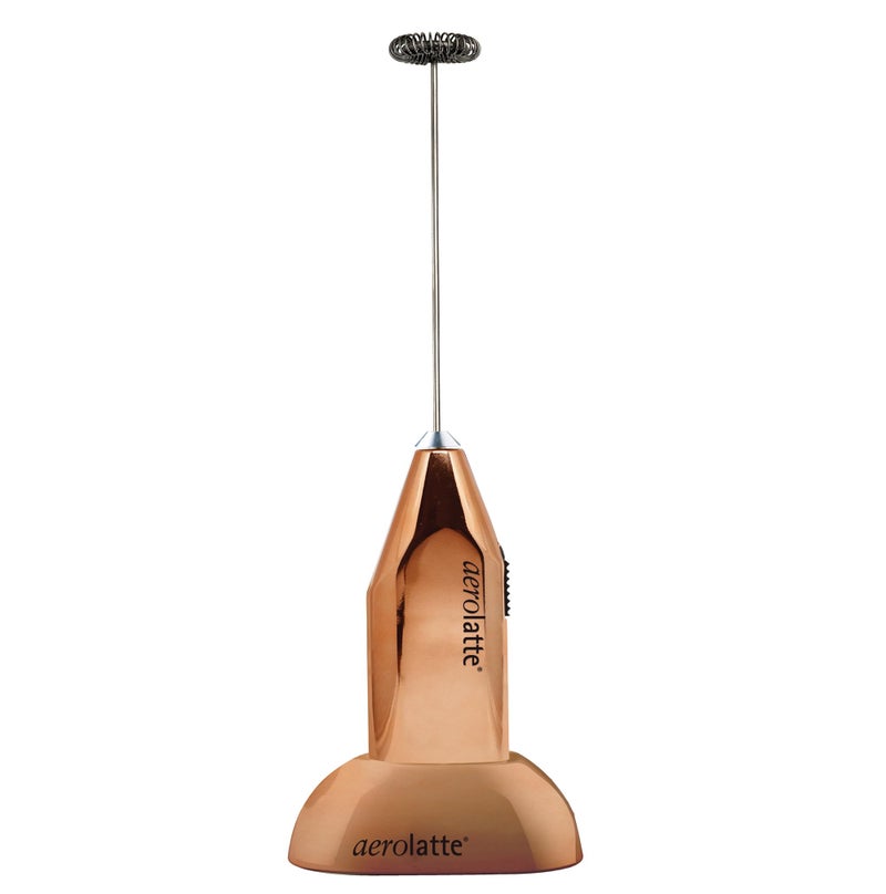 Aerolatte Milk Frother with Counter Stand The Original SteamFree Frother Copper