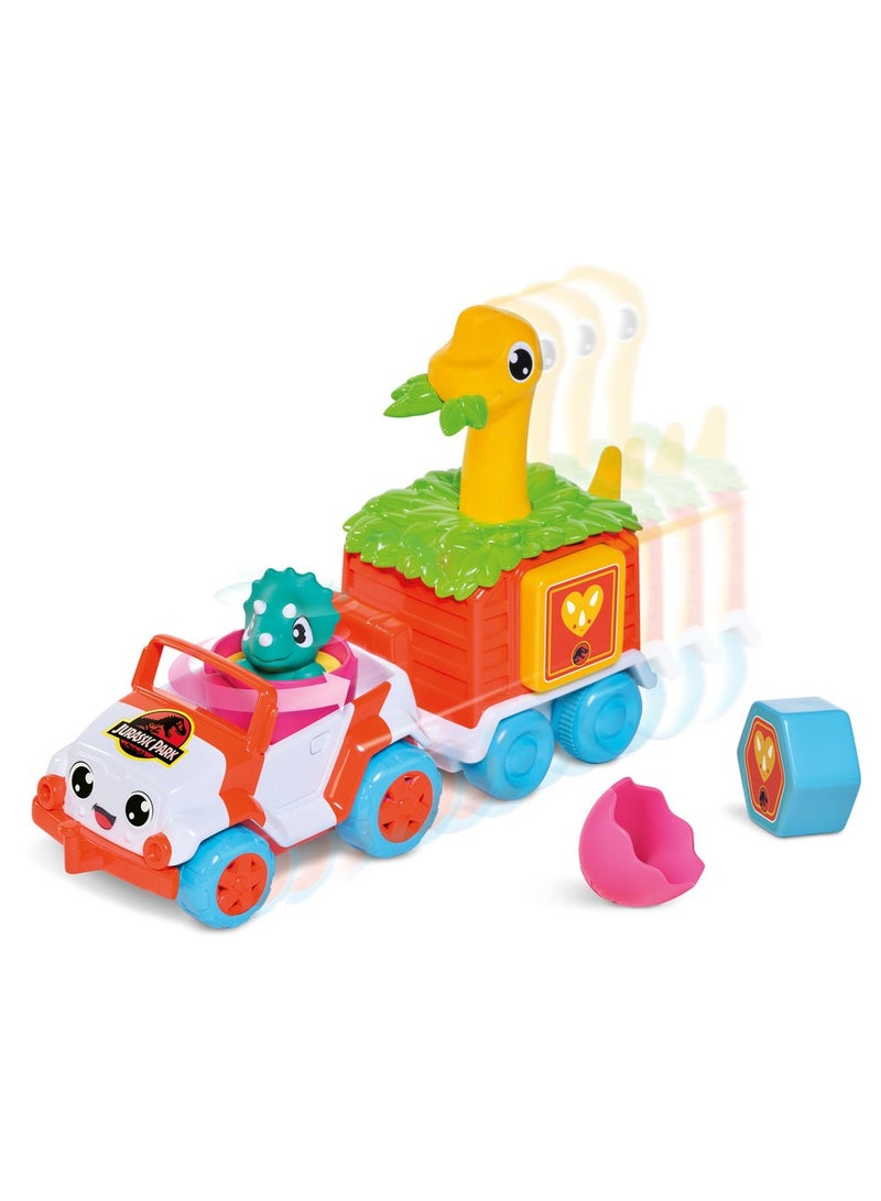 TOMY Toomies Dino Rescue Ranger: Interactive Brachiosaurus Trailer Set for Toddler Learning and Fun, Educational Toy, Motor Skills Development - Multicoloured - Image 3