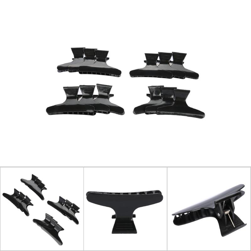 Hair Clip Set: Black Plastic Hair Clamps - Lightweight Tight Grip Hairpin for Women Daily Hair Styling & Sectioning - Image 4