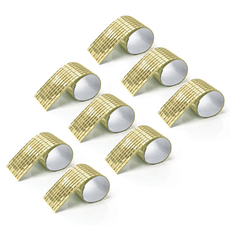 LONGKING 3776 Pieces SelfAdhesive Mirror Tiles Square Mirror Stickers Mosaic Tiles Glass DIY Craft Decoration Disco Ball TilesGold - Image 2