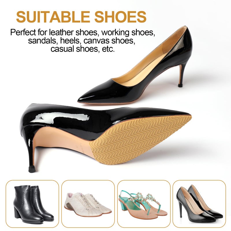 GQTJP Shoe Sole Bottom Protector, Self-Adhesive Grips, Non-Slip Pads, Sole Guard, Anti-Slip Grips for Bottom of Shoes - Image 4