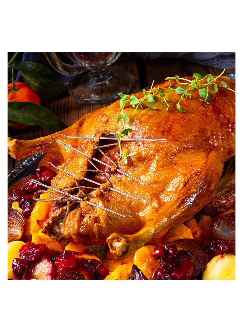 KASTWAVE Roasting Trussing Needles, Meat Trussing Needle Stainless Steel Cooking Needles Poultry Trussing Needle for Securing Stuffed Turkey, Chicken, Roasts and Rolled Meats Supplies (10 Pieces) - Image 3