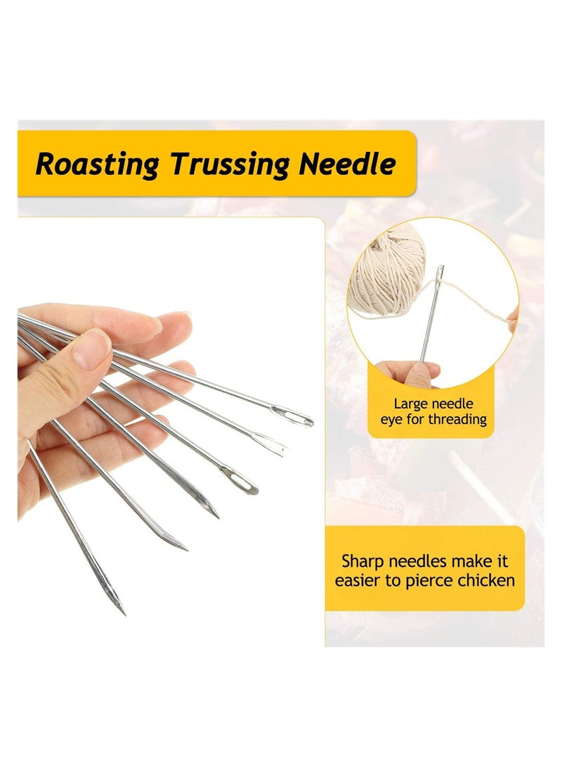 KASTWAVE Roasting Trussing Needles, Meat Trussing Needle Stainless Steel Cooking Needles Poultry Trussing Needle for Securing Stuffed Turkey, Chicken, Roasts and Rolled Meats Supplies (10 Pieces) - Image 4