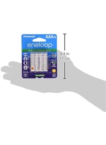eneloop Eneloop 70ZP2A6D26 AAA 4th generation NiMH PreCharged Rechargeable 2100 Cycles Battery with Holder Pack of 8  - Image 2