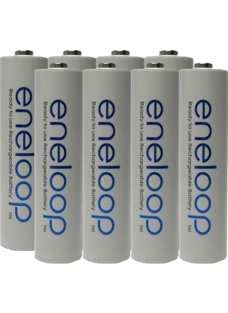 eneloop Eneloop 70ZP2A6D26 AAA 4th generation NiMH PreCharged Rechargeable 2100 Cycles Battery with Holder Pack of 8  - Image 1