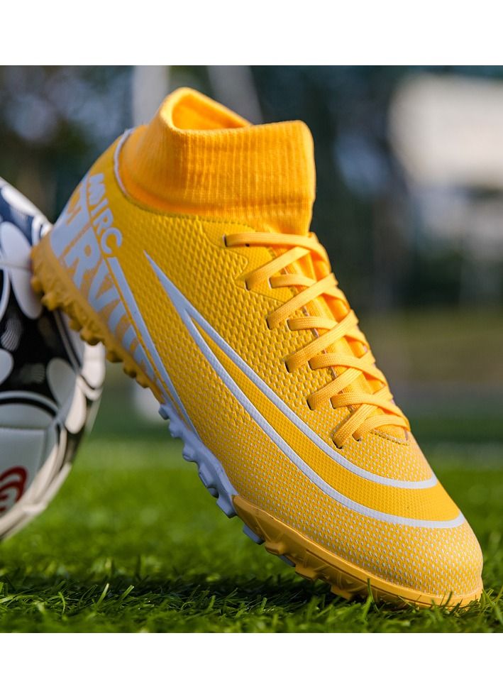 New High Top Football Shoes Men's and Women's Broken Students'Grass Short Nail Durable Training Shoe - Image 1
