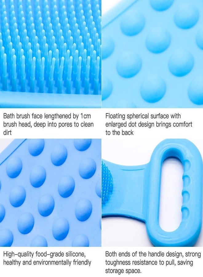 PlantaZee AK Trade Body Back Scrubber Bath Brush Washer For Dead Skin Removal Mens & Womens Double Side Brush Belt (BRU-Blue-001) - Image 3