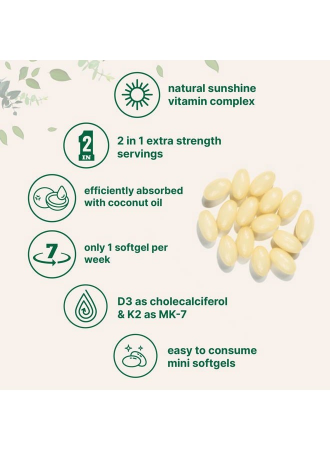 Micro Ingredients Vitamin D3 50,000 IU Plus K2 (MK-7) 200 mcg, 240 Virgin Coconut Oil Softgels | 2 in 1 Vitamins D & K Complex | Supports Calcium Absorption, Bone, Immune, & Heart Health - Image 4