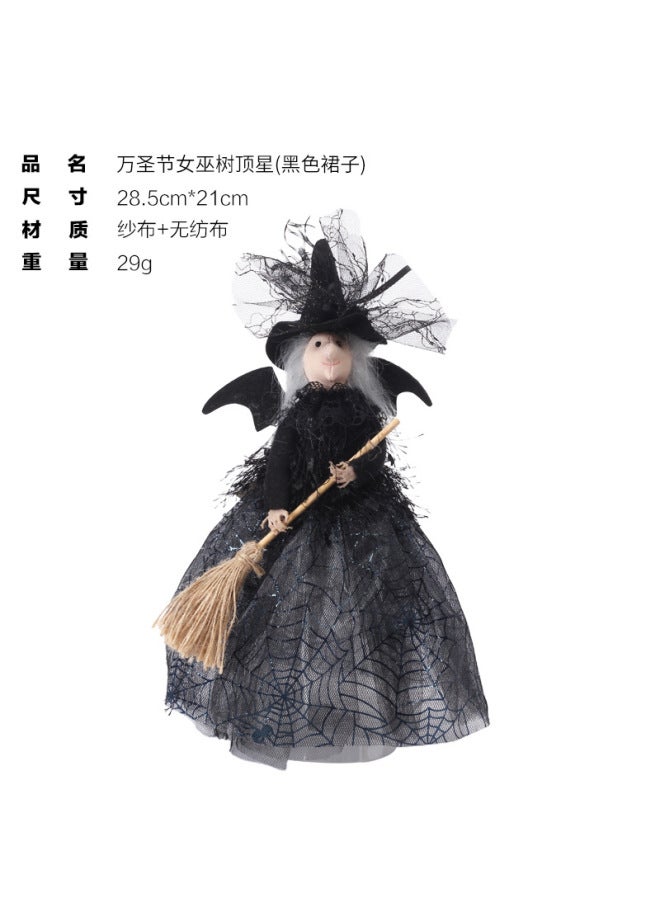 Dual New Halloween Decorations Ghost Festival Witch Doll Tree Top Star Desktop Decoration Doll Ornaments - Image 1