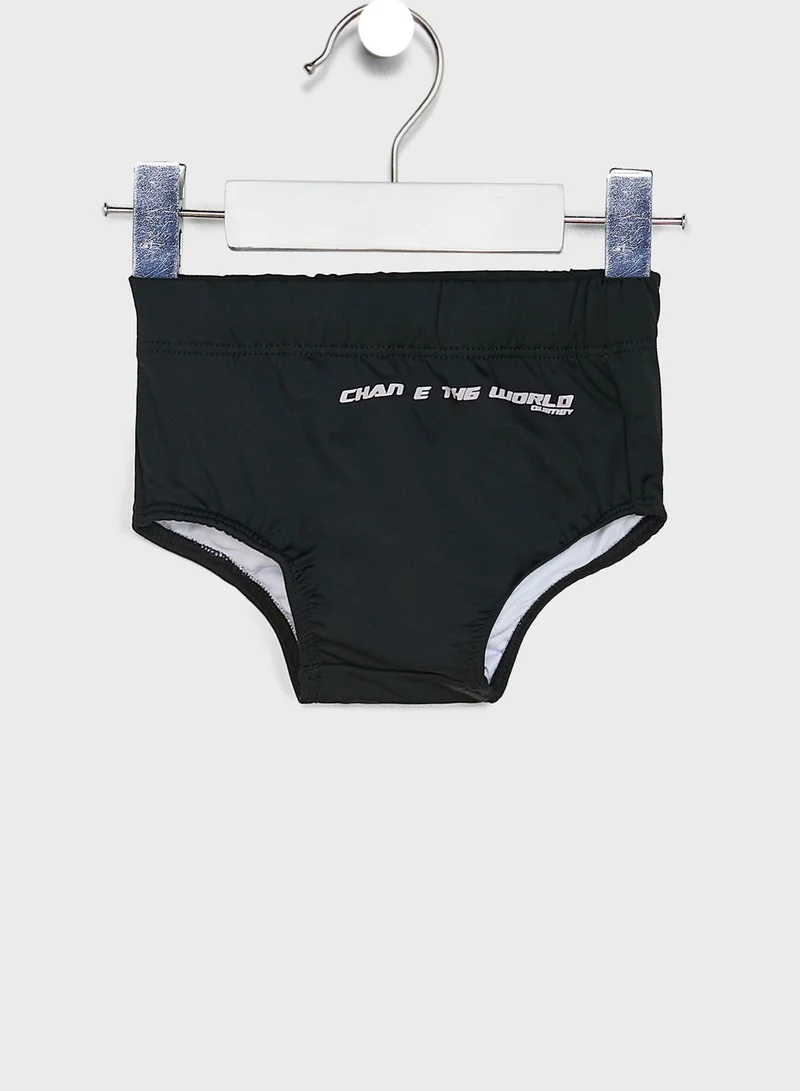 Quimby Infant Slogan Swim Trunks
