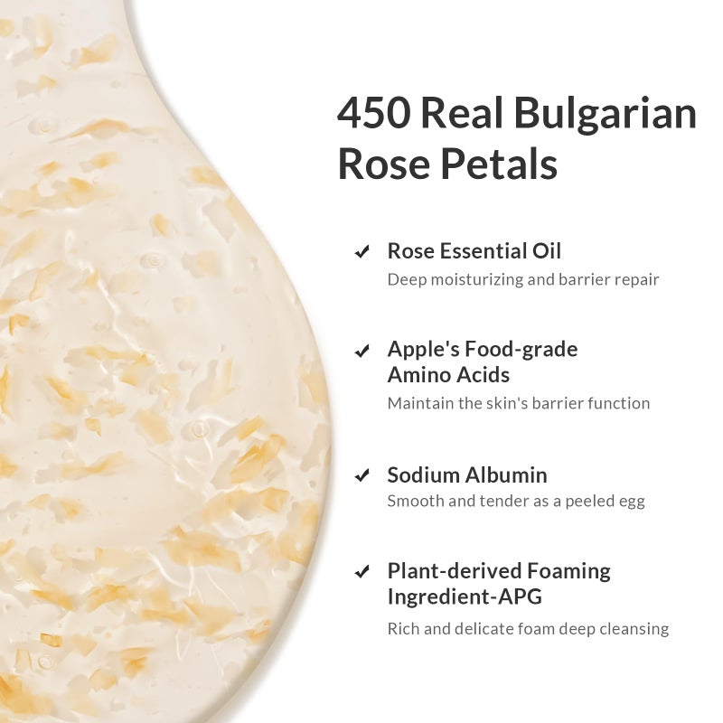 Kustie Rose Petal Body Wash - Real Petals, Rose Water & Essential Oil for Deep Nourishing, Dewy & Silky-Smooth Skin with Hyaluronic Acid, Free From Paraben, Sulfate & Phthalate, 16.9 Fl Oz - Image 2