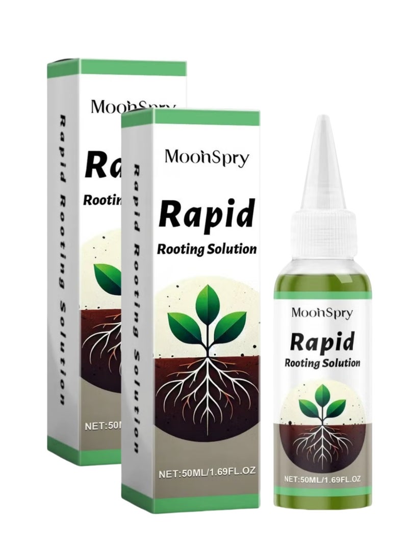 مونسبري عبوتان من محلول تجذير متعدد الأغراض، هرمون تجذير للعقل، محلول تجذير سريع، مكمل غذائي لتعزيز نمو النباتات، بادئ تجذير لعقل النباتات مناسب لحديقة الزهور والخضراوات والأعشاب وأشجار الفاكهة 50 مل*2 - Image 1