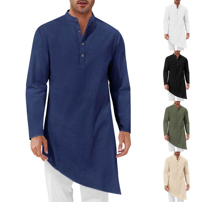 Selling Arabic Style Fashionable Simple Long Men'S Shirt Muslim Robe For Men - Image 2
