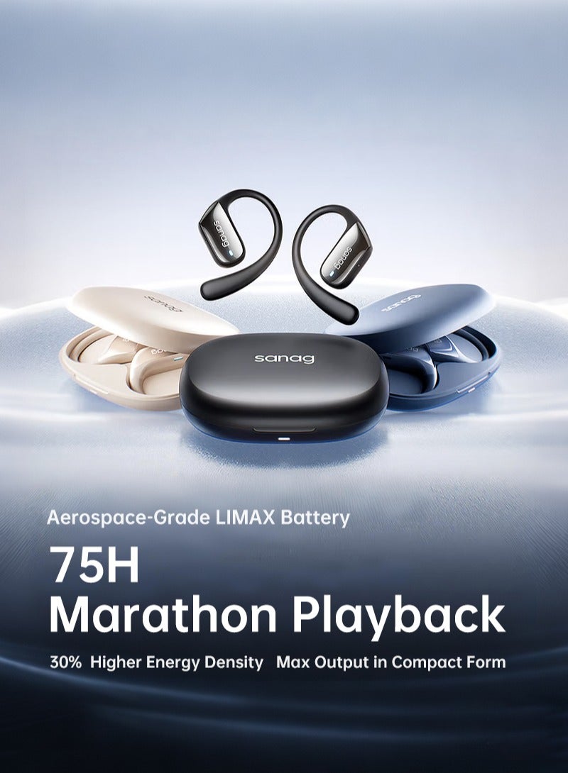 sanag G3S Open-Ear Bluetooth Headphones, Silicone Comfort, 75H Battery, IPX5 Waterproof, Cinematic Spatial Sound, Smart App - Image 4