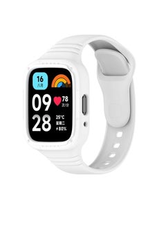 Watch Band with Case, Silicone Replacement Strap and Silicone Protective Case and Wrist Straps Compatible with Redmi Watch 3 lite Smart Watch