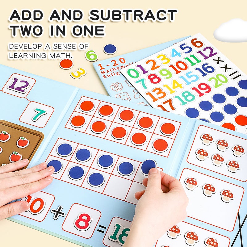 Senmu Full English Kindergarten Mathematics Enlightenment Addition And Subtraction Teaching Aids Digital Decomposition Ten-Grid Array Children'S Magnetic Toys - Image 5