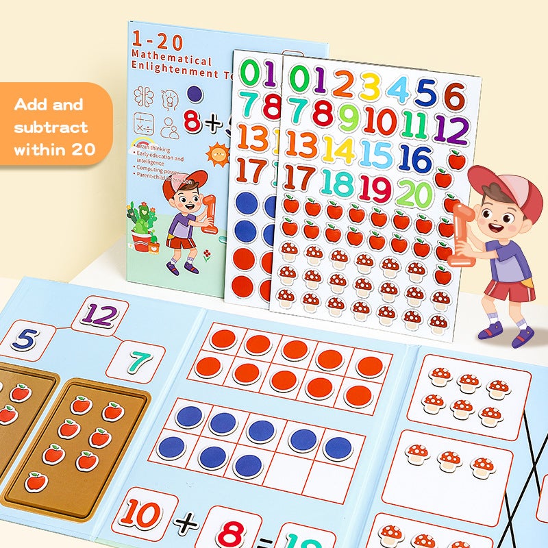 Senmu Full English Kindergarten Mathematics Enlightenment Addition And Subtraction Teaching Aids Digital Decomposition Ten-Grid Array Children'S Magnetic Toys - Image 3