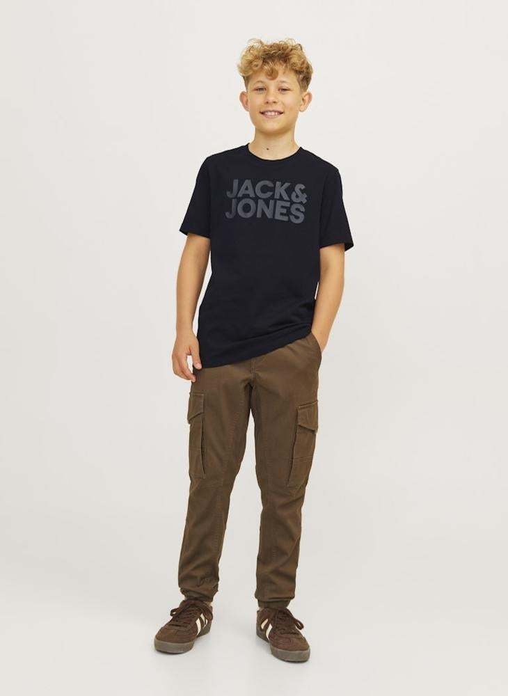 Jack & Jones Junior Kids Jjecorp Logo Crew Neck T-Shirt - Image 4