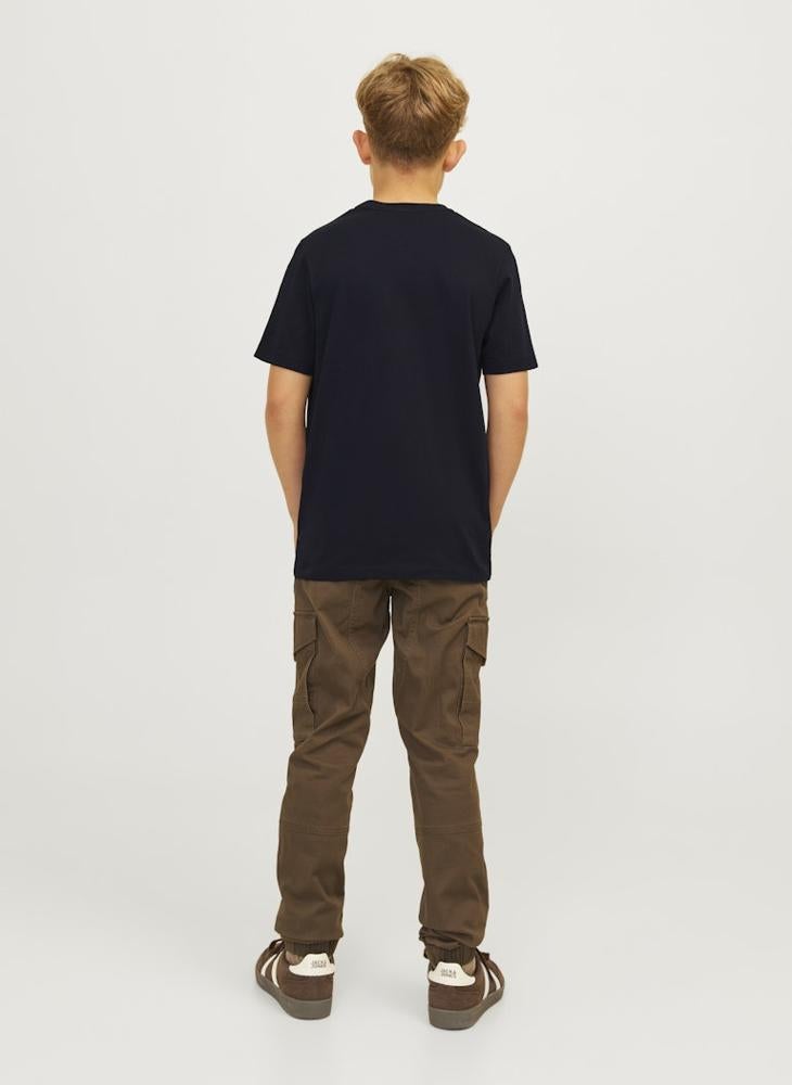 Jack & Jones Junior Kids Jjecorp Logo Crew Neck T-Shirt - Image 2