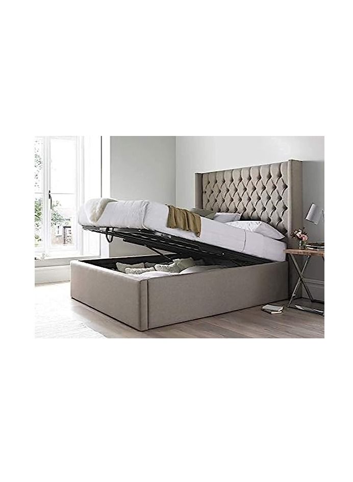 R2R FURNITURE Skyline Wingback King Size Hydraulic Storage Bed 180x200 cm 