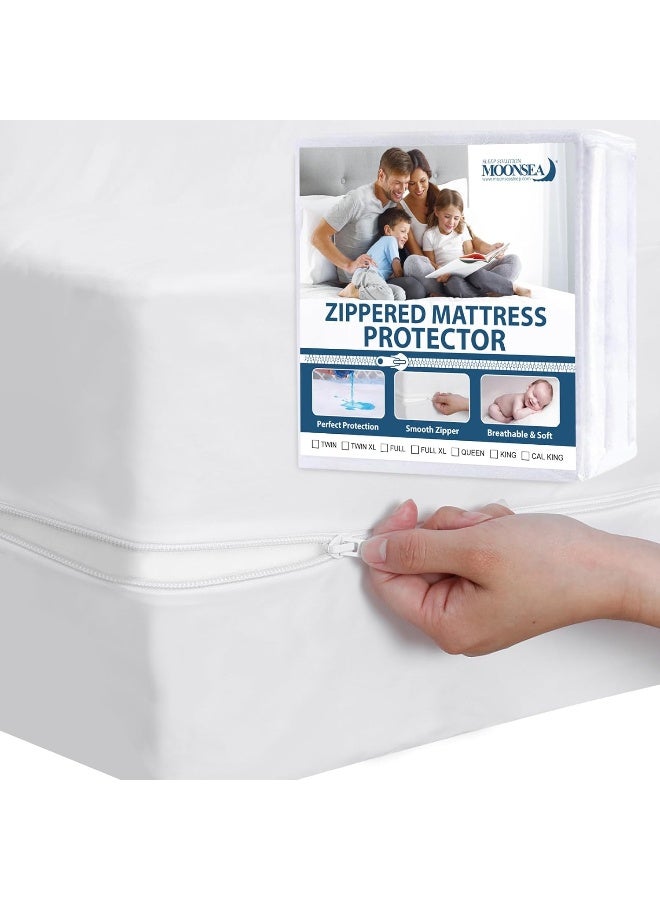 Moonsea Moonsea Zippered Waterproof Mattress Protector Full  - Image 1