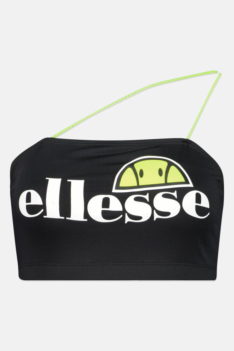 Ellesse بيكيني توب بشعار العلامة التجارية للنساء، أسود - Image 2