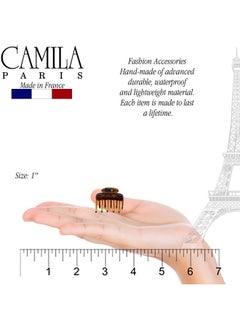 CAMILA Amila Paris Cp3/2 French Hair Clip For Women Set Of 2 Small 1 Inch Girls Hair Claw Clips Jaw Fashion Durable And Styling Hair Accessories For Women Strong Hold No Slip Grip Made In France  - Image 4