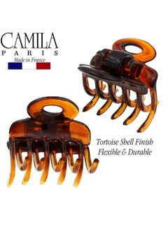 CAMILA Amila Paris Cp3/2 French Hair Clip For Women Set Of 2 Small 1 Inch Girls Hair Claw Clips Jaw Fashion Durable And Styling Hair Accessories For Women Strong Hold No Slip Grip Made In France  - Image 3