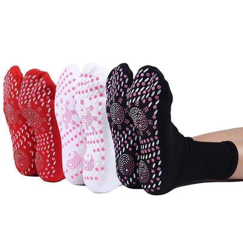 Thermal Cotton Blend Knee-High Socks with Massage & Anti-Slip - Image 1
