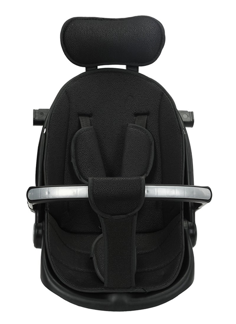 Generic - Lightweight Stroller Two-way Pushing Foldable Can Be lying Can Sitting with Canopy Suitable For Children Aged 1-5 Black Red - Image 1