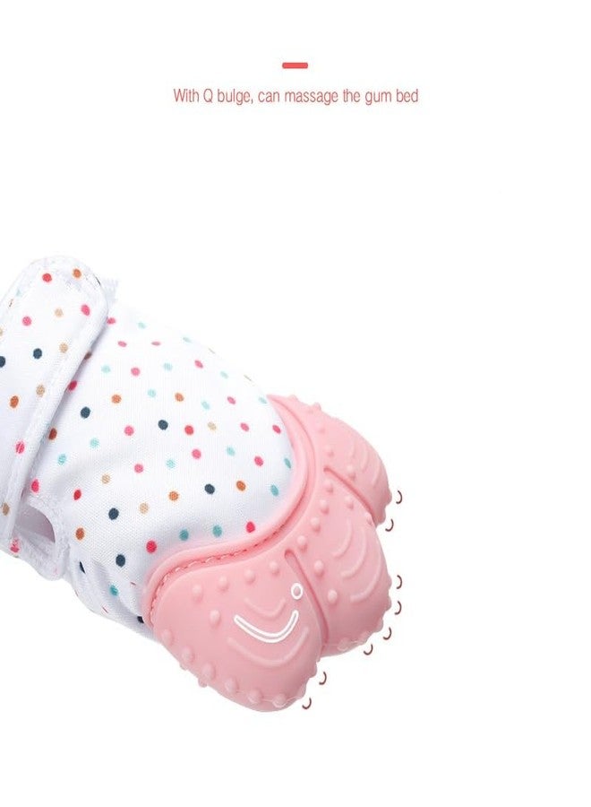 KALRA MAGIC Baby Silicone Hand Teether Mitten, BPA-Free Food-Grade Teething Glove for Newborns & Infants (Pink) - Image 4