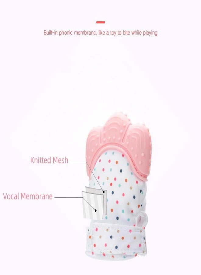 KALRA MAGIC Baby Silicone Hand Teether Mitten, BPA-Free Food-Grade Teething Glove for Newborns & Infants (Pink) - Image 3